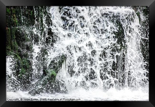 Long exposure of a waterfall, Peak District No5 Framed Print by Jonny Essex