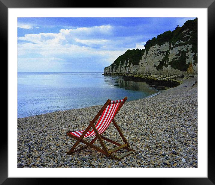 On the beach in Beer Framed Mounted Print by Paula Palmer canvas