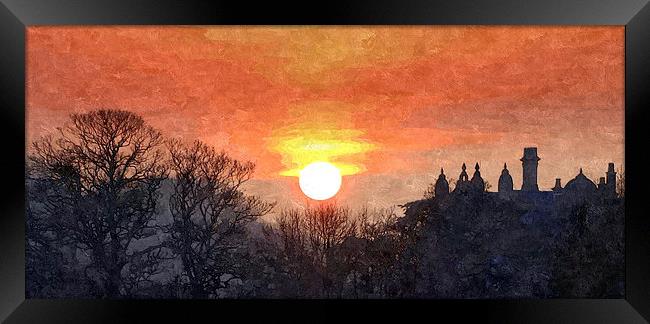 Sunset Scene Framed Print by Paula Palmer canvas