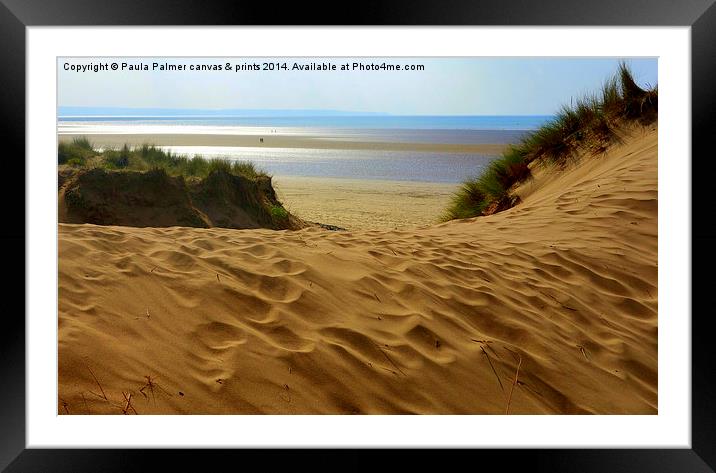  Saunton Sands Beach Framed Mounted Print by Paula Palmer canvas
