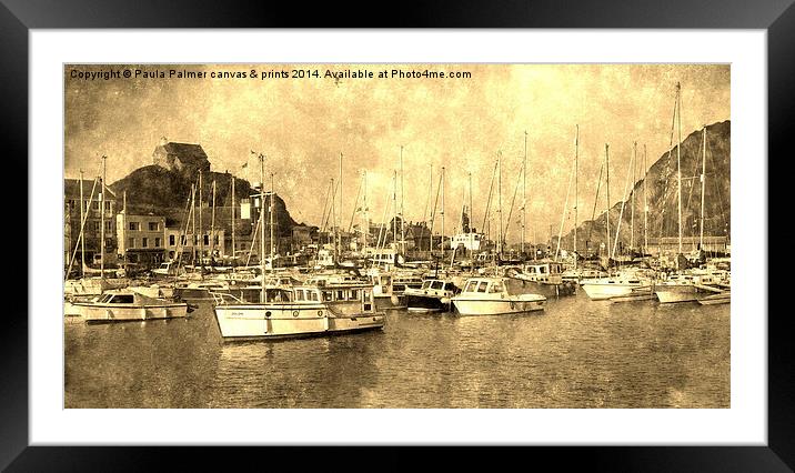  Ilfracombe Harbour Framed Mounted Print by Paula Palmer canvas