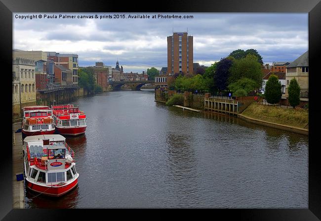  York and the river Ouse Framed Print by Paula Palmer canvas