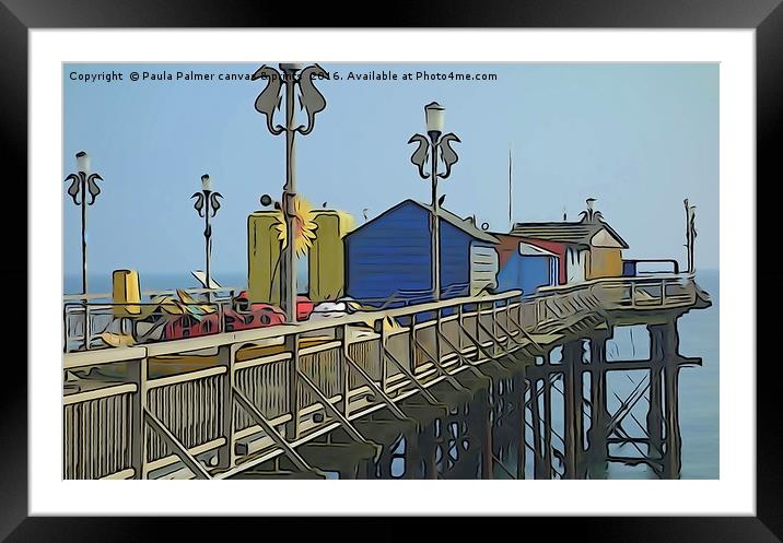 The Grand Pier at Teignmouth Devon Framed Mounted Print by Paula Palmer canvas