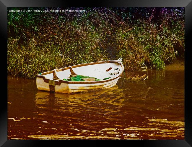 Boat on the Dee (Digital Art) Framed Print by John Wain