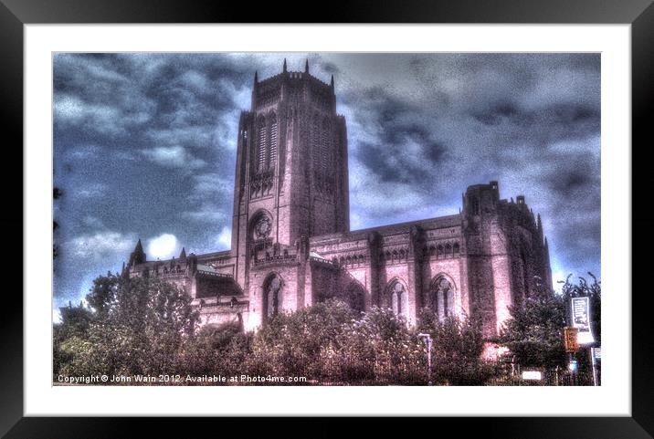 Liverpool Anglican Cathedral Framed Mounted Print by John Wain