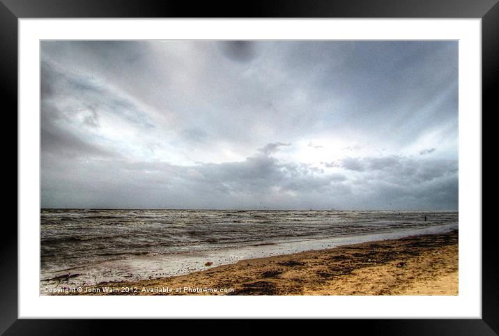 Stormy Day Framed Mounted Print by John Wain