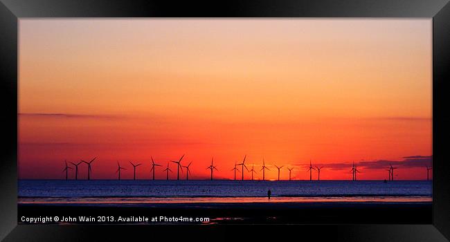 Another Sunset in Another Place Framed Print by John Wain