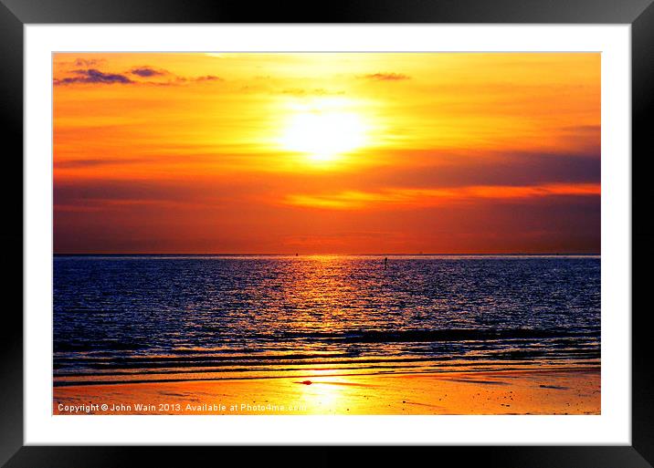 Another Place... Another Sunset Framed Mounted Print by John Wain