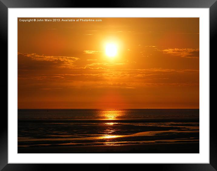 Crosby Sunset Framed Mounted Print by John Wain
