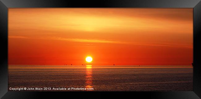 Distant Ships Framed Print by John Wain