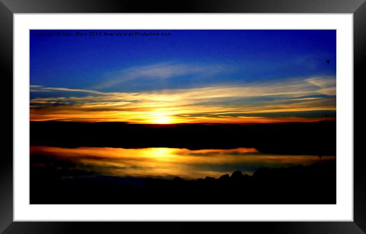 Crosby Marina Sunset Framed Mounted Print by John Wain