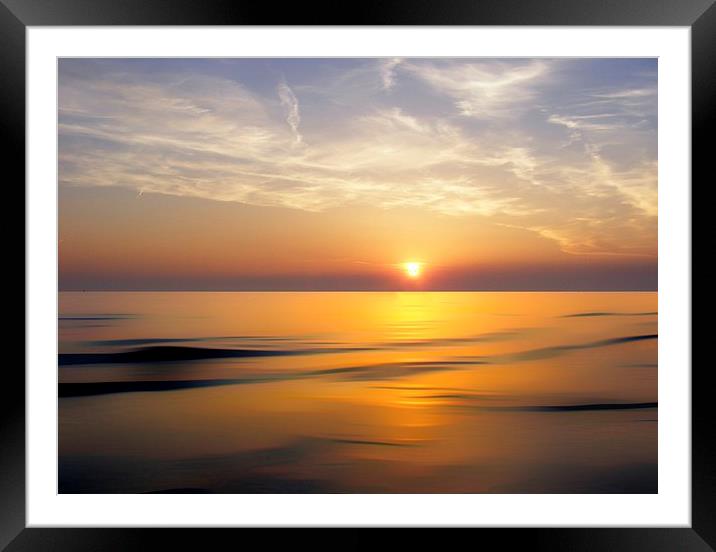 Sunset Beach Framed Mounted Print by John Wain