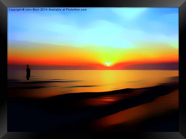 Iron Sunset Blue sky Framed Print by John Wain