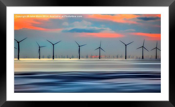 Windmills to the Horizon Framed Mounted Print by John Wain