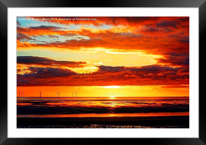 Irish Sea - Heavy Skys Framed Mounted Print by John Wain