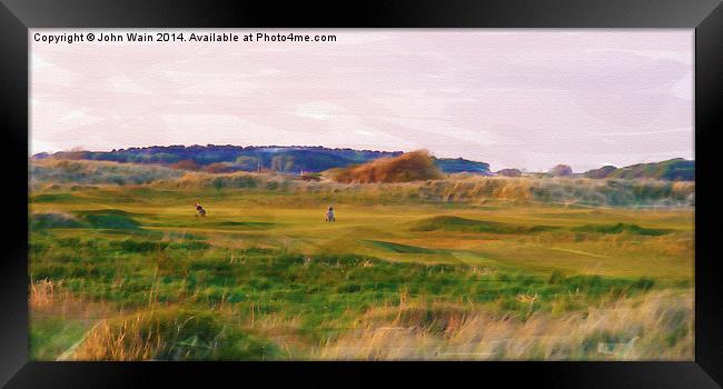West Lancs Golf Club Original Digital Water Colour Framed Print by John Wain