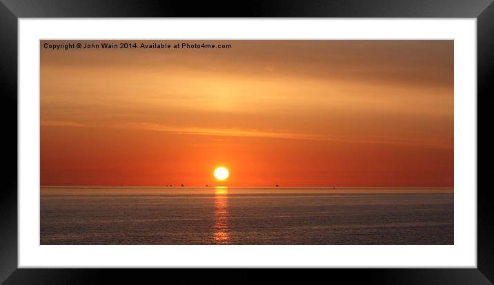 Ships on the Horizon  Framed Mounted Print by John Wain