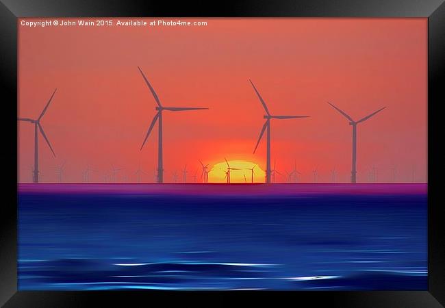 Windmills to the Sun  Framed Print by John Wain
