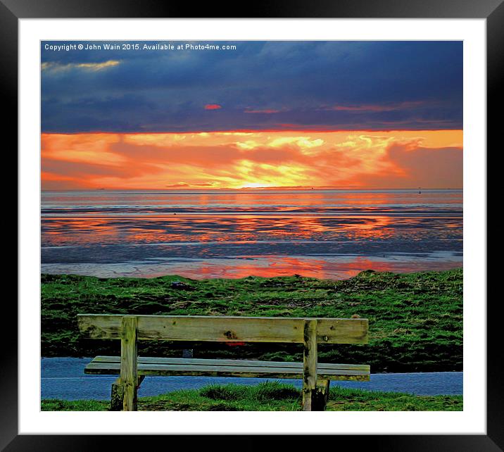 Restful Sunset  Framed Mounted Print by John Wain