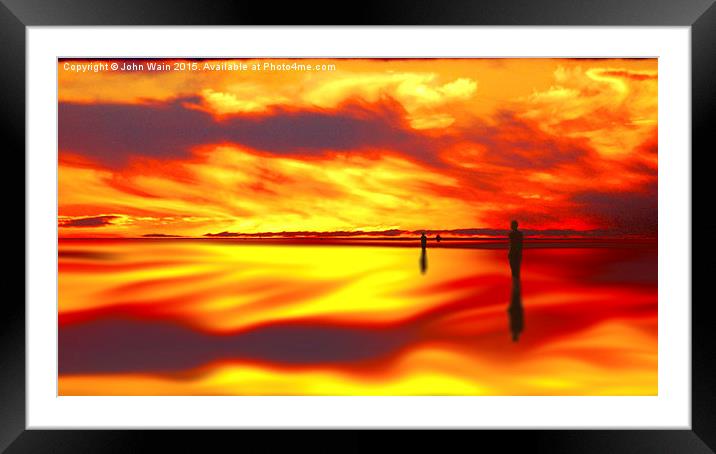 Reflection of Sunset   Framed Mounted Print by John Wain