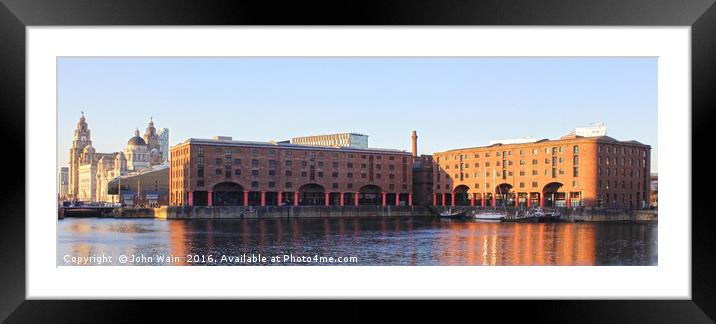 Royal Albert Docks Framed Mounted Print by John Wain