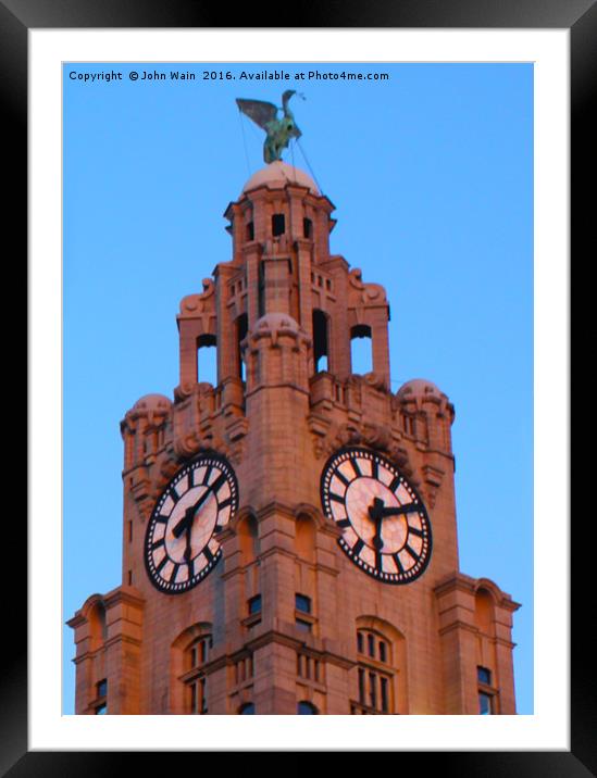 Liver Building Framed Mounted Print by John Wain