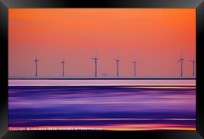 Windmills to the Sun (Digital Art) Framed Print by John Wain