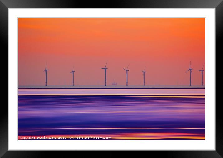 Windmills to the Sun (Digital Art) Framed Mounted Print by John Wain