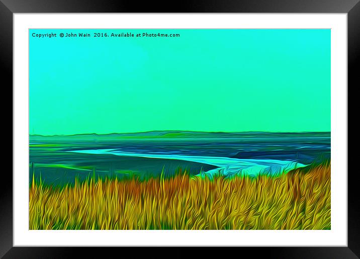 River Alt (Digital Painting) Framed Mounted Print by John Wain