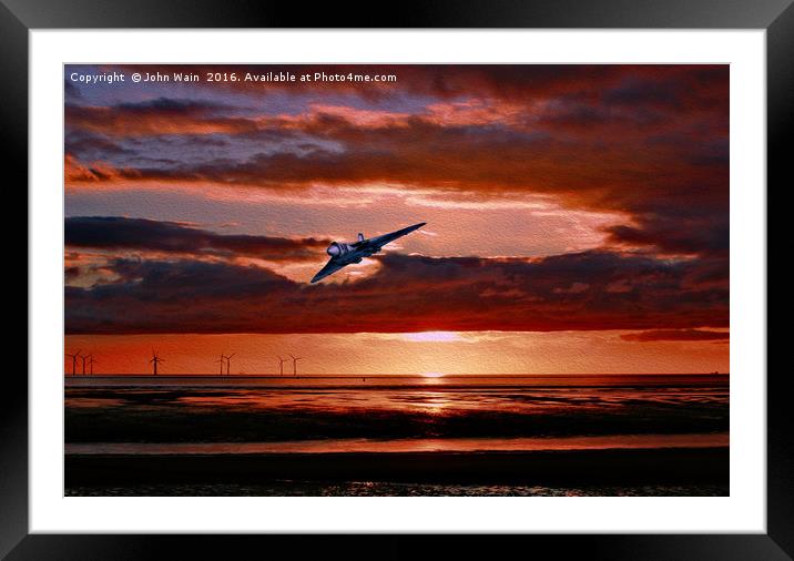 Vulcan at Sunset (Digital Art) Framed Mounted Print by John Wain