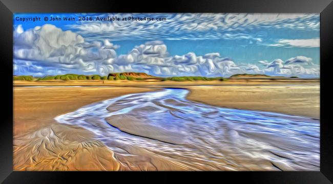 Low Tide (Digital Painting) Framed Print by John Wain