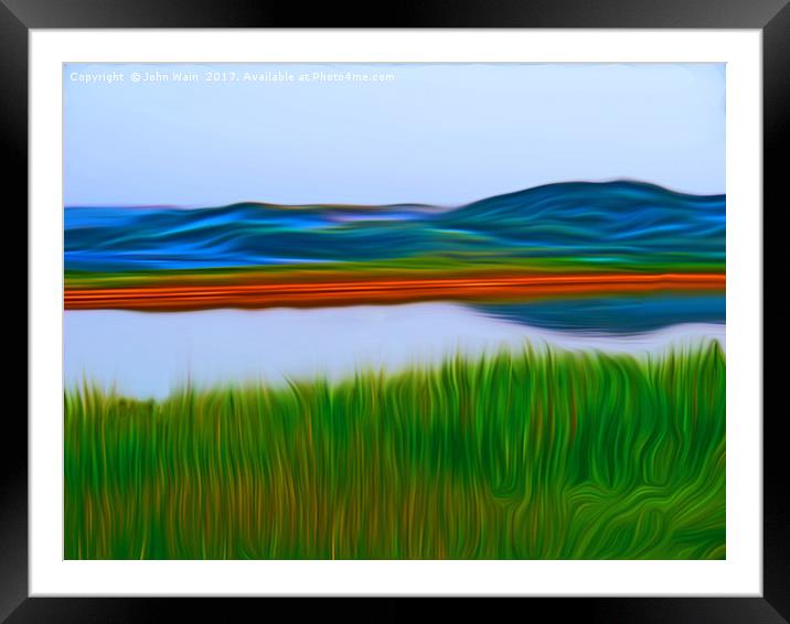 Over the Lake Framed Mounted Print by John Wain