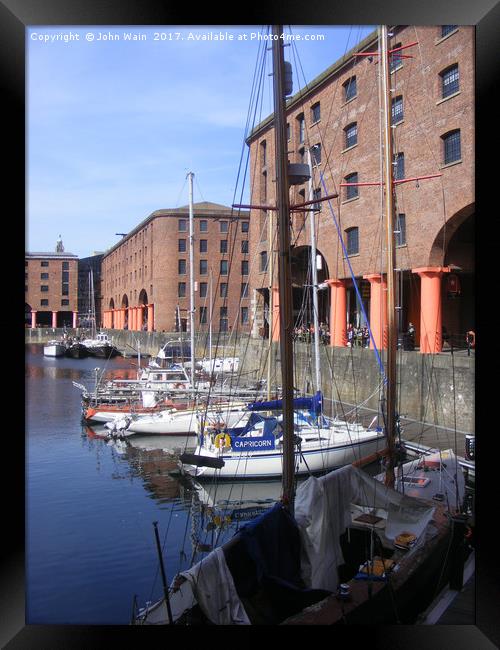 Royal Albert Docks, Liverpool Framed Print by John Wain