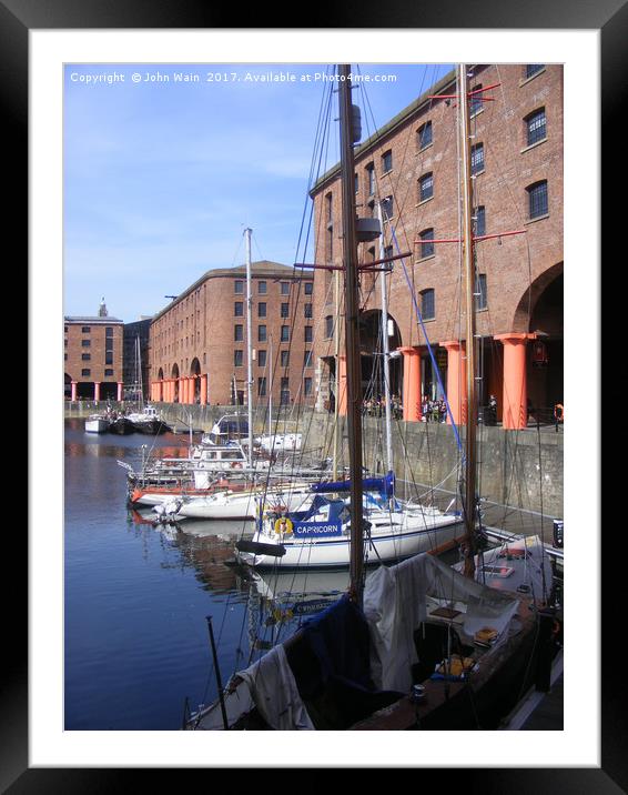 Royal Albert Docks, Liverpool Framed Mounted Print by John Wain