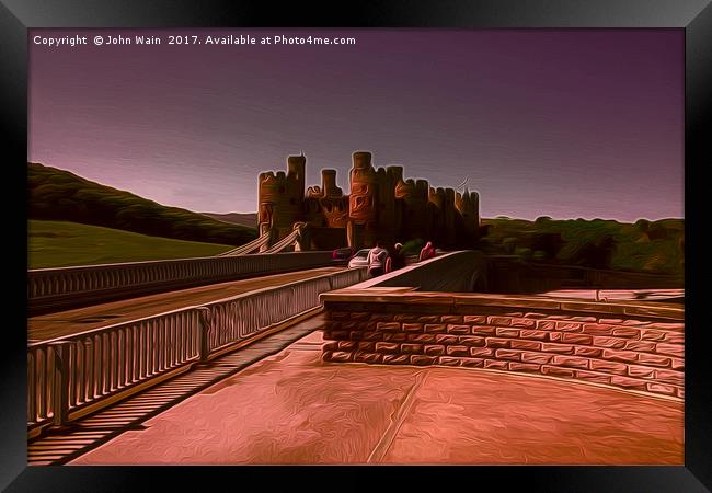 Conwy Castle (Digital Art) Framed Print by John Wain