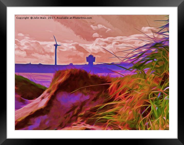 Sand Dunes (Digital Art) Framed Mounted Print by John Wain