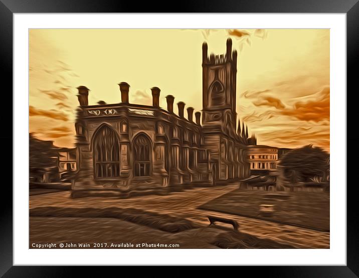 WW2 Bombed out Church Liverpool (Digital Art) Framed Mounted Print by John Wain