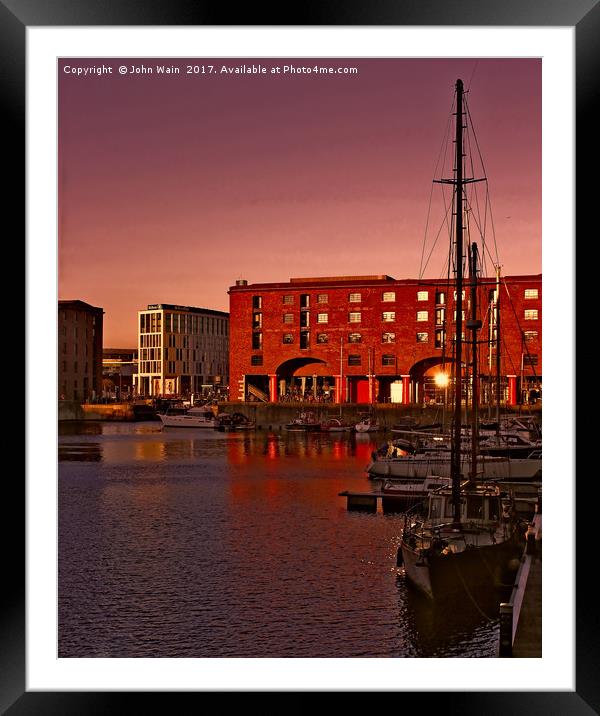 Royal Albert Dock, Liverpool Framed Mounted Print by John Wain