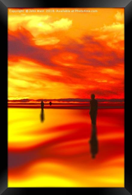Sunset reflection Framed Print by John Wain