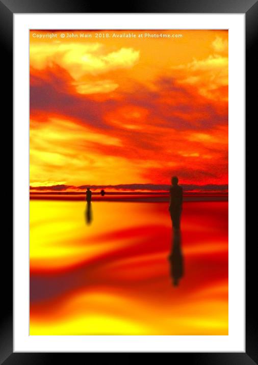 Sunset reflection Framed Mounted Print by John Wain