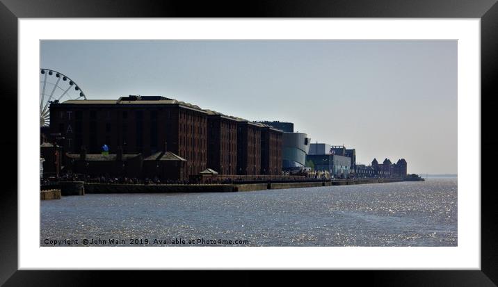 Royal Albert Dock, Liverpool Framed Mounted Print by John Wain