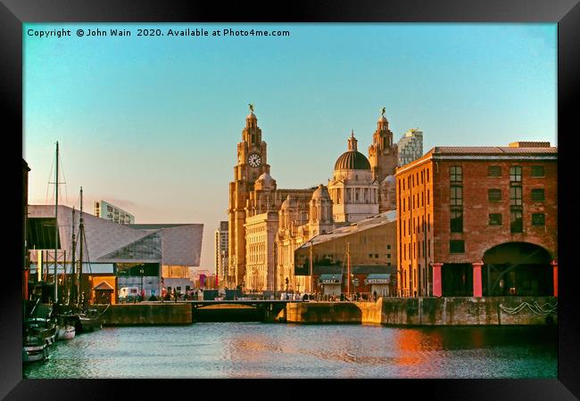 Royal Albert Dock, Liverpool  Framed Print by John Wain