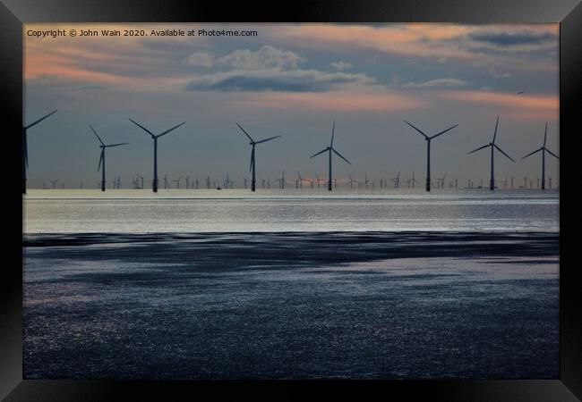 Windmills to the Horizon  Framed Print by John Wain