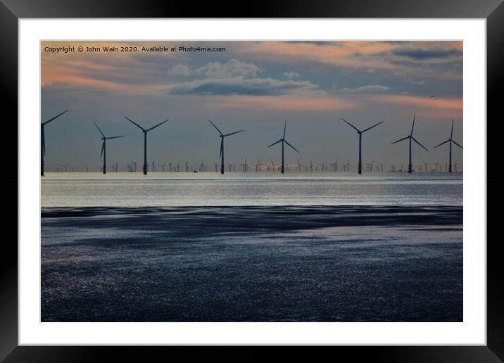 Windmills to the Horizon  Framed Mounted Print by John Wain