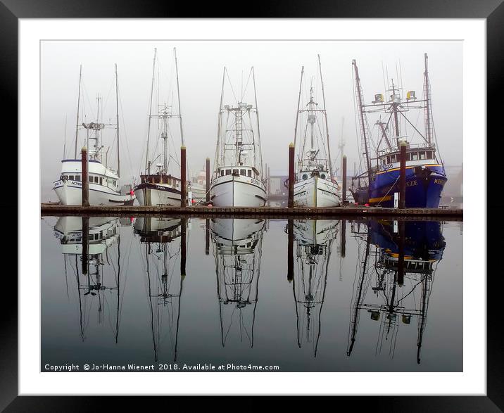 Fog Fleet Framed Mounted Print by Jo-Hanna Wienert