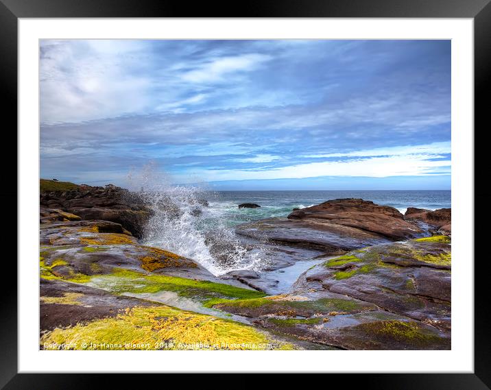 Rock Splash Framed Mounted Print by Jo-Hanna Wienert