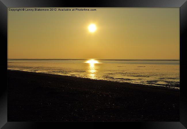 Norfolk Sunset Framed Print by Lenny Blakemore