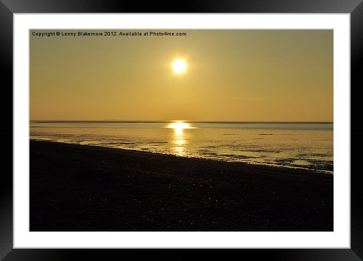 Norfolk Sunset Framed Mounted Print by Lenny Blakemore