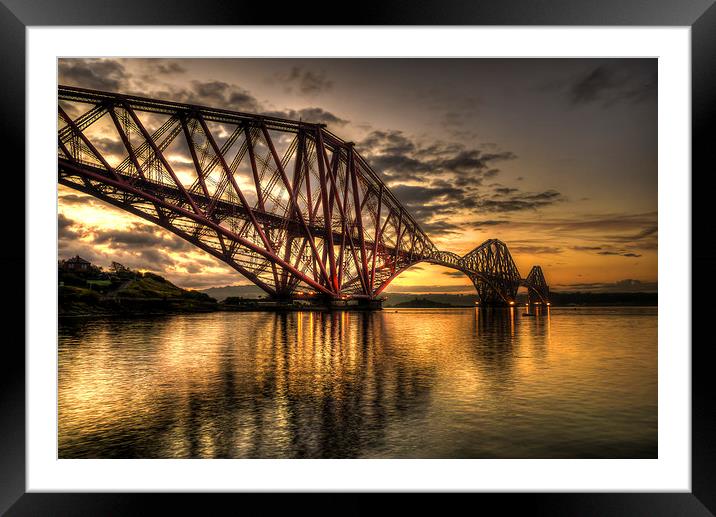 Sunrise over the bridge Framed Mounted Print by jim scotland fine art