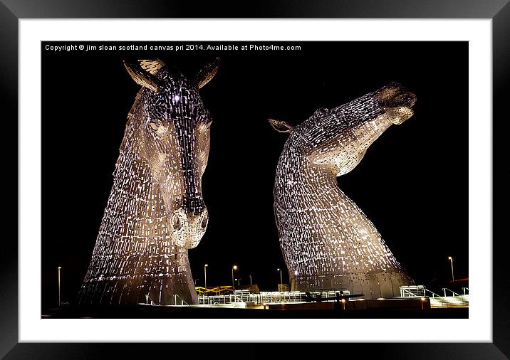  The Falkirk Kelpies Framed Mounted Print by jim scotland fine art